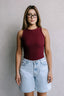 RIB TANK TOP VINO