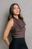 BLUSA DRAPEADA COFFE