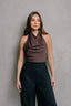 BLUSA DRAPEADA COFFE
