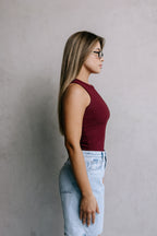 RIB TANK TOP VINO