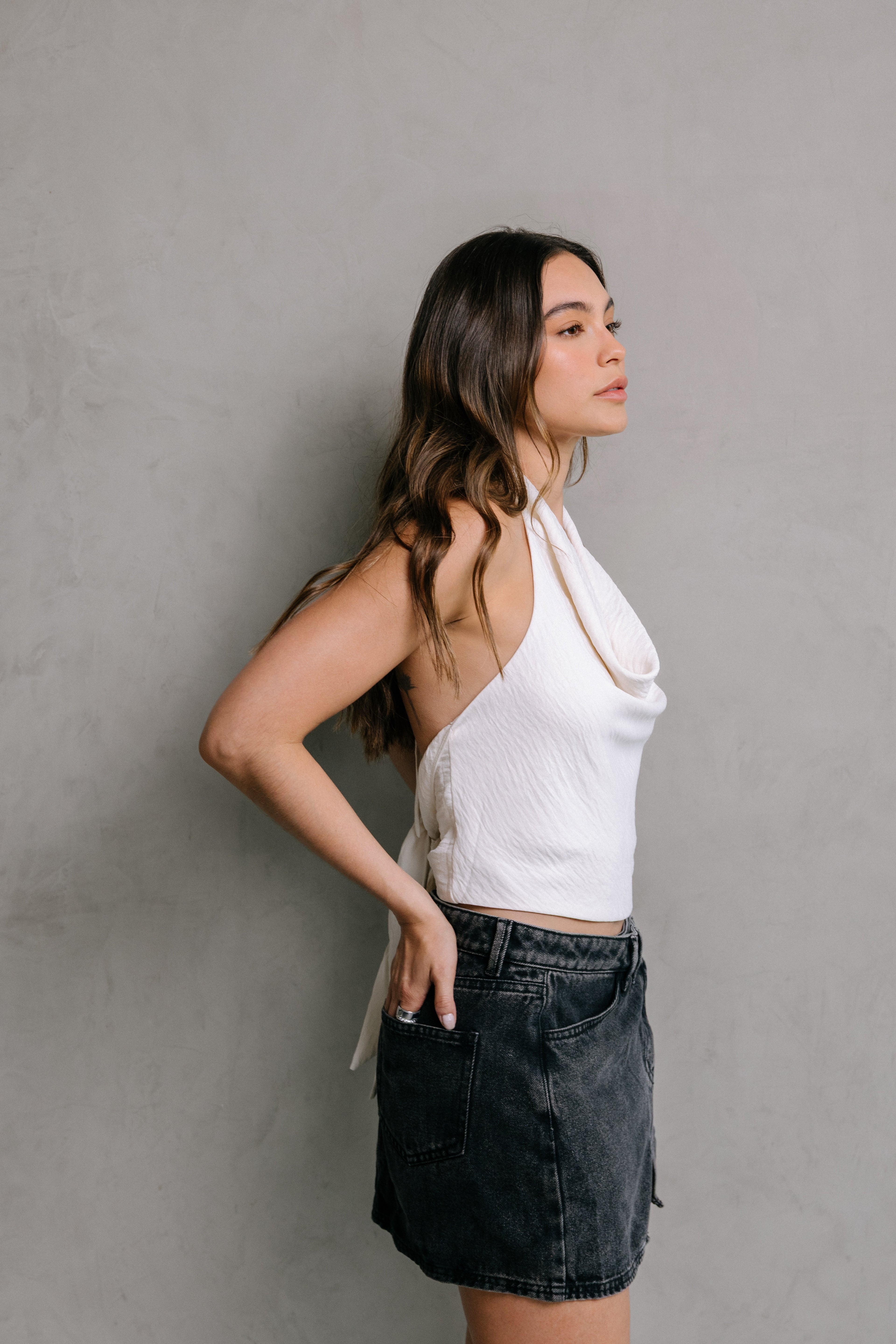 BLUSA DRAPEADA VAINILLA