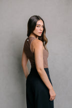 RIB TANK TOP CAFÉ