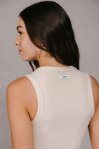 RIB TANK TOP CREMA
