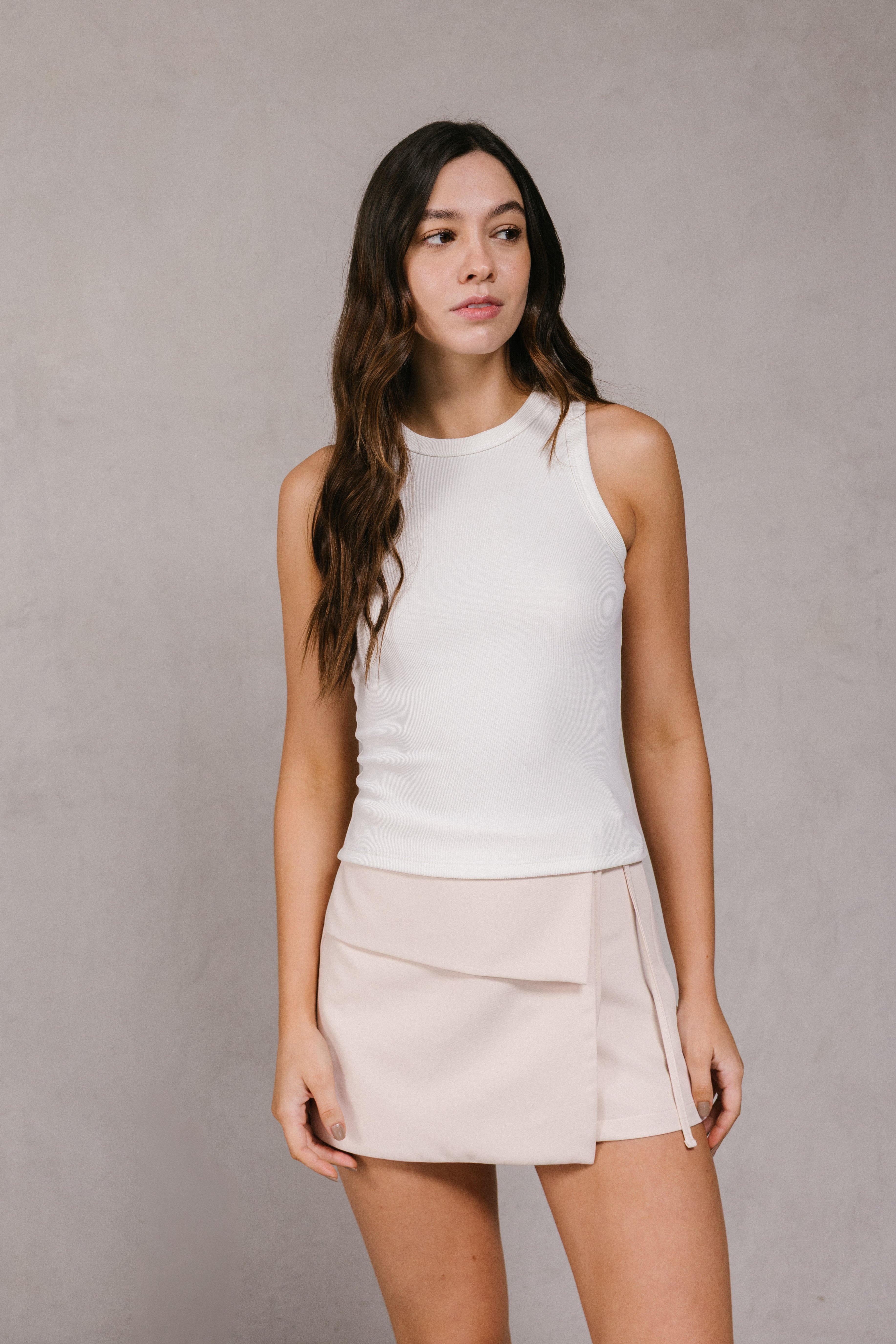 RIB TANK TOP BLANCO Imagen principal del producto