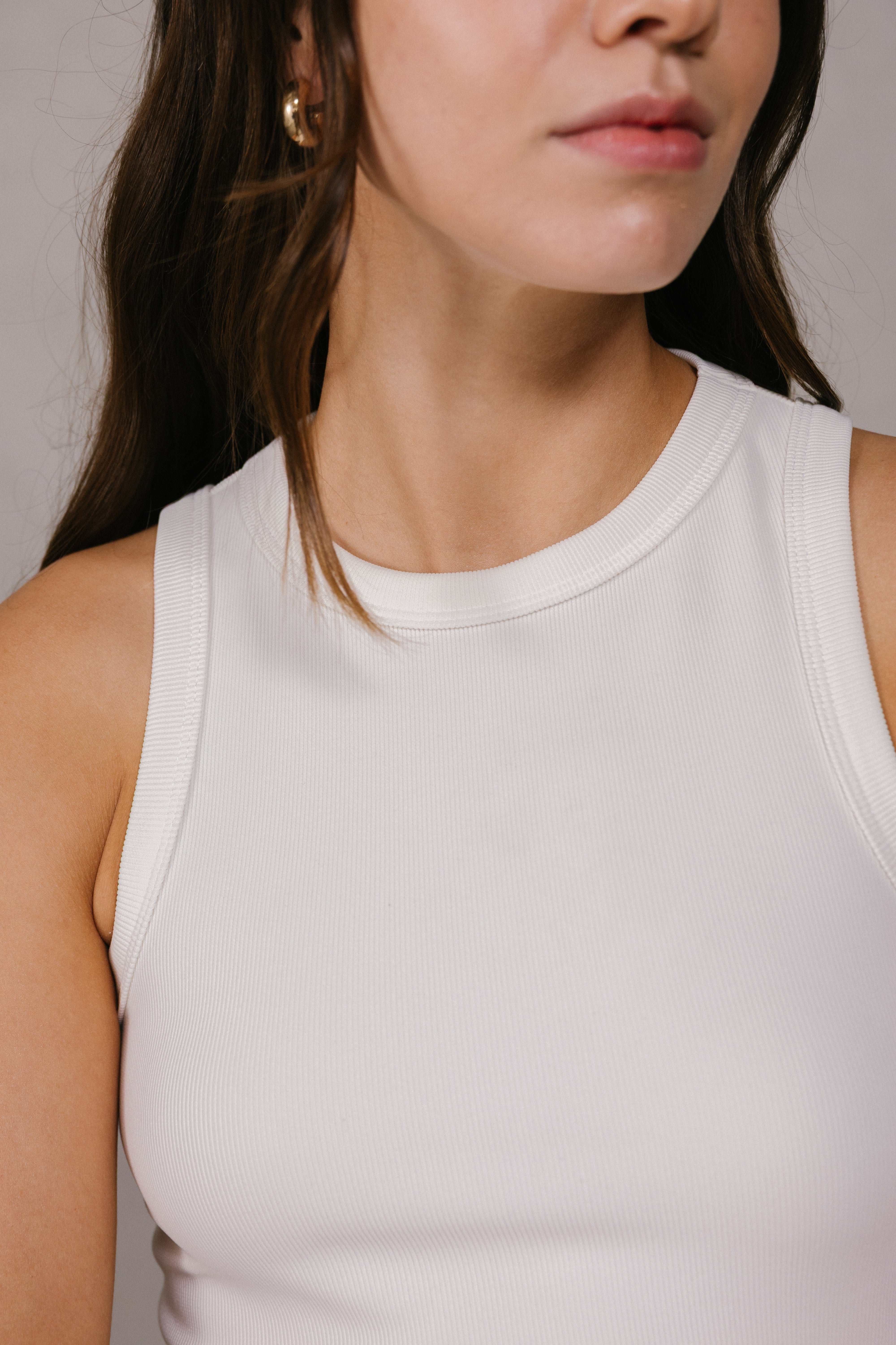RIB TANK TOP BLANCO Imagen secundaria del producto