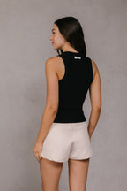 RIB TANK TOP NEGRO