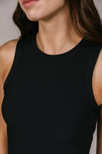 RIB TANK TOP NEGRO