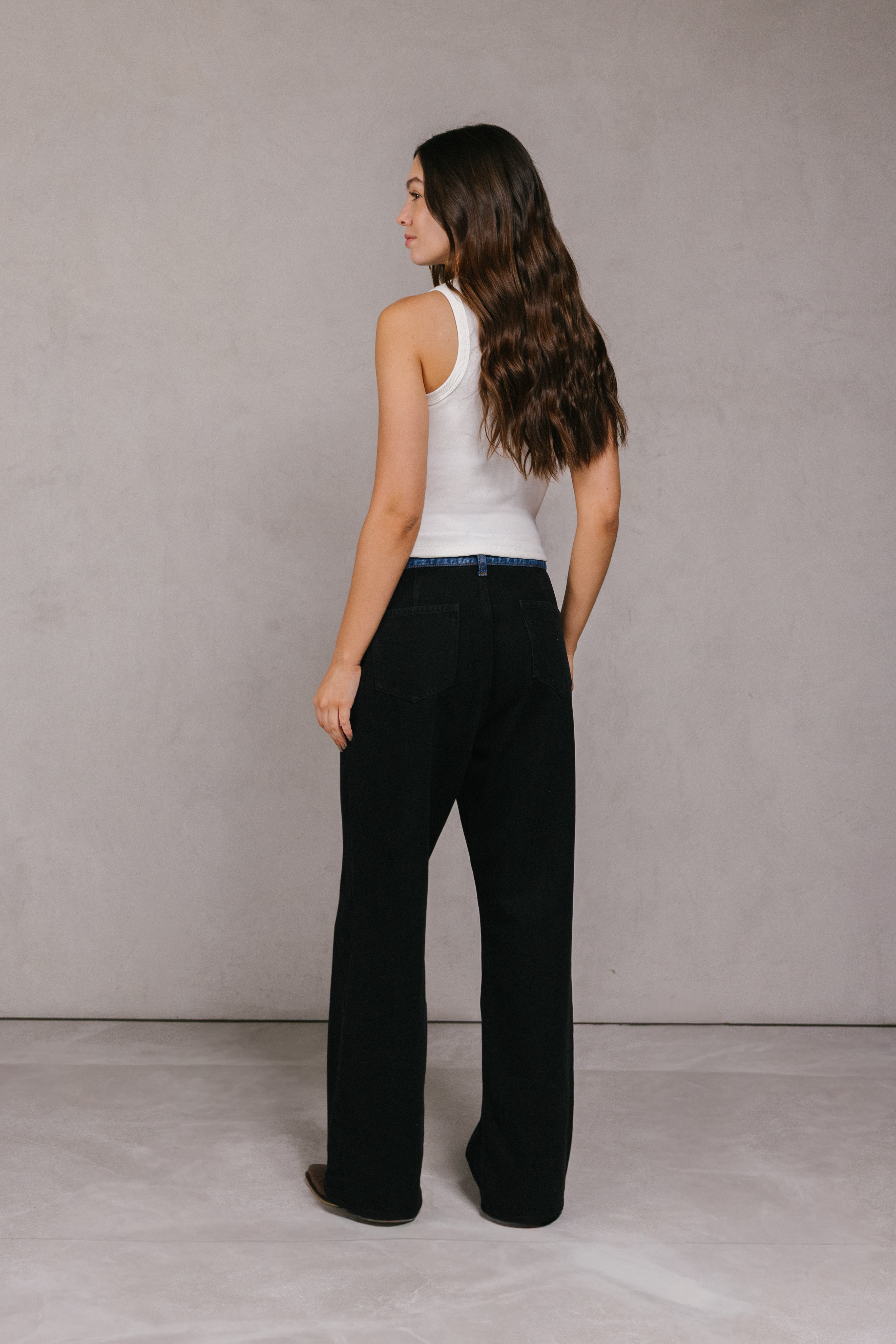 JEAN BOTONES DARK BLUE