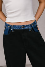 JEAN BOTONES DARK BLUE