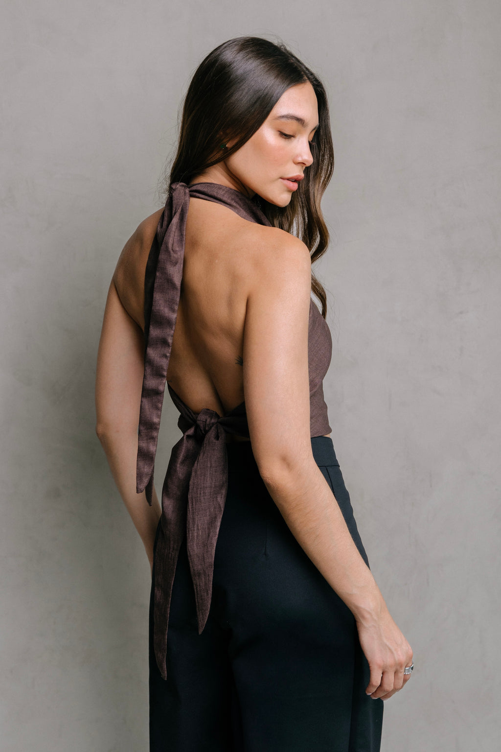 BLUSA DRAPEADA COFFE